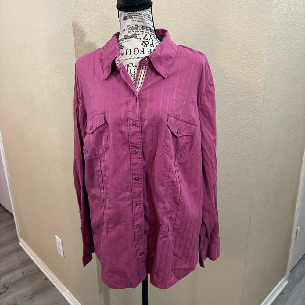 Venezia button down vertical stripe shirt‎ plus 18 20